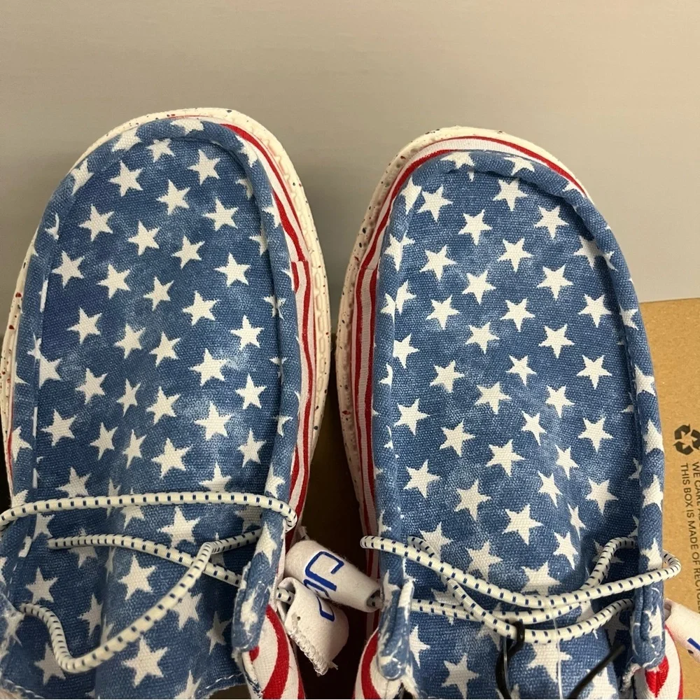 New Hey Dude Wally Stars n Stripes Multiple sizes  American Flag USA